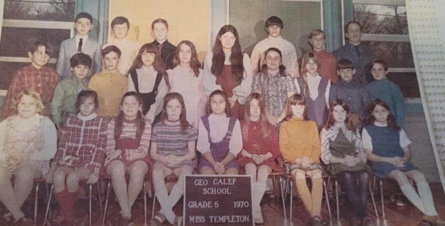 PASSING TIME: Tri-County facilities director Joe Russo now helps maintain the Calef School, the same building where he attended the fifth grade. Here's the class photo from Miss Templeton’s class.